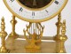 columns skeleton pendulum gilt bronze birds clock Angevin Paris XIX