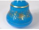 Carafe night service opaline blue gilding Baccarat Napoleon III nineteenth