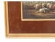 Oil on copper War battle knights ancient Greek temple horses 19th