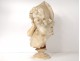 alabaster sculpture bust young child curly hair nineteenth century girl