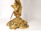 Large candelabra 7 Louis XV gilt bronze fire bird seed 77cm nineteenth