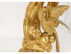 Large candelabra 7 Louis XV gilt bronze fire bird seed 77cm nineteenth