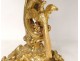 Large candelabra 7 Louis XV gilt bronze fire bird seed 77cm nineteenth