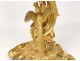 Large candelabra 7 Louis XV gilt bronze fire bird seed 77cm nineteenth