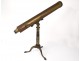 Old brass telescope Sun Son Optician Paris XIXth century