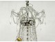 Charles X chandelier trash chandelier crystal glass carved garlands nineteenth