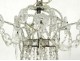 Charles X chandelier trash chandelier crystal glass carved garlands nineteenth