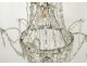 Charles X chandelier trash chandelier crystal glass carved garlands nineteenth