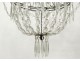 Charles X chandelier trash chandelier crystal glass carved garlands nineteenth