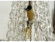 Charles X chandelier trash chandelier crystal glass carved garlands nineteenth