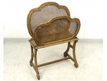 gilded wood magazine rack cane Napoleon III nineteenth century