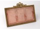 Photo frame holder Louis XVI gilt brass frame 3 views french knot nineteenth