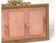 Photo frame holder Louis XVI gilt brass frame 3 views french knot nineteenth