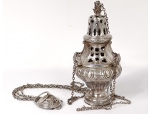 Censer solid silver Minerva Renaud foliage silversmith silver censer nineteenth