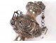 Night light silvery metal chandelier eighteenth century church foliage