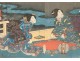 Print Japanese Ukiyo-e Utagawa Kuniyoshi women coutisanes Edo Oiran 19th