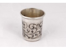 Small cup vodka Russian silver inlaid silver Moscow Moscow nineteenth