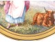 Round dish plate porcelain shepherdess Paris beef romantic nineteenth landscape