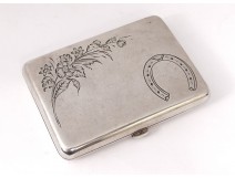 Cigarette case silver Moscow Russian iron horse Dmitriev 112gr 19th