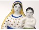 Virgin and Child Jesus Holy Mary Quimper faience nineteenth century