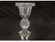 Pair candlestick candlesticks crystal cut diamond points Baccarat XIXth