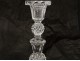 Pair candlestick candlesticks crystal cut diamond points Baccarat XIXth