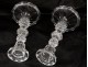 Pair candlestick candlesticks crystal cut diamond points Baccarat XIXth