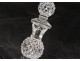 Pair candlestick candlesticks crystal cut diamond points Baccarat XIXth