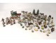 Lot 77 figurines alu animals farm characters cows pigs horses XXè