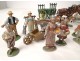 Lot 77 figurines alu animals farm characters cows pigs horses XXè