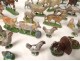 Lot 77 figurines alu animals farm characters cows pigs horses XXè