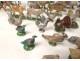 Lot 77 figurines alu animals farm characters cows pigs horses XXè