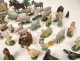 Lot 77 figurines alu animals farm characters cows pigs horses XXè