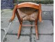 Chairs 4 rustic cherry wood and straw 19th