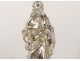 Statuette Jesus Christ Sacred Heart glass Eglomisé XIXth century