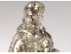 Statuette Jesus Christ Sacred Heart glass Eglomisé XIXth century