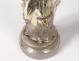 Statuette Jesus Christ Sacred Heart glass Eglomisé XIXth century