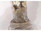 Statuette Jesus Christ Sacred Heart glass Eglomisé XIXth century