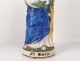 Statuette Virgin with child Jesus Saint Mary faience Quimper XIXth century