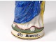 Statuette Virgin with child Jesus Saint Mary faience Quimper XIXth century