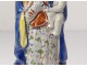 Statuette Virgin Child Jesus Virgin Mary Mother God faience Quimper XIX