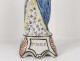 Statuette Virgin Child Jesus Saint Mary faience Quimper XIXth century