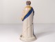 Statuette faience Quimper Saint-Joseph PPN flowers hermines XIXth century