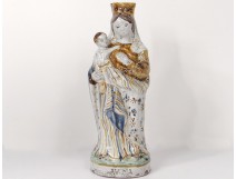 Madonna of childbirth faience Nevers Child Jesus Saint Mary XVIII XIXth c.