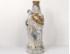 Madonna of childbirth faience Nevers Child Jesus Saint Mary XVIII XIXth c.