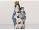 Statuette Virgin mother of faience Nevers Child Jesus Ave Maria XVIII