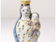 Statuette Virgin mother of faience Nevers Child Jesus Ave Maria XVIII