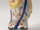 Statuette faience Holy Virgin Mary Child Jesus signed XIXth century