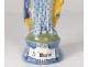 Hadancourt faience statue Holy Virgin Mary Child Jesus XXth century