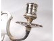 Lamp bottle hand candle holder 2 fires silver bronze XIXth century